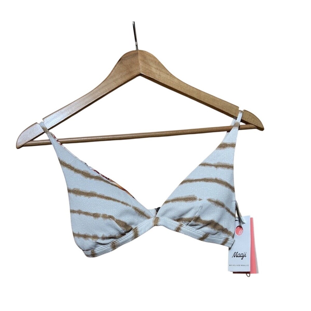 Maaji Ocean Waves Vitta Bikini Top Reversible Women's Med New With Tags